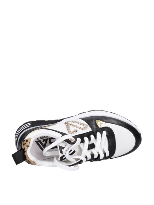Sneakers in pelle EMANUELLE VEE | 432P-804-10-P003CBBIANCO-NERO-ORO-MACULATO